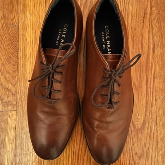 Cole Haan Men's Jefferson Grand British Tan Leather Oxford Dress Shoes 8.5 - Picture 1 of 5